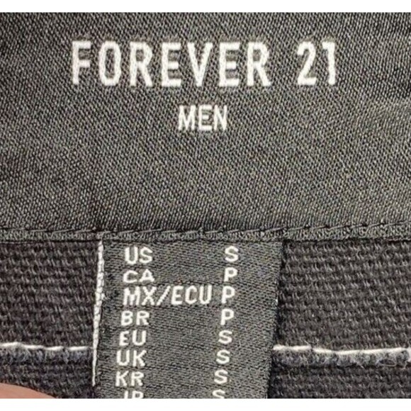 Forever 21 Jacket Men's Small Black Denim Trucker Button-Up Jean Dark Wash - Picture 7 of 11